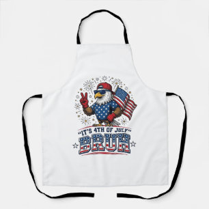 Tablier Drôle de 4 juillet Eagle Bruh maillot patriotique