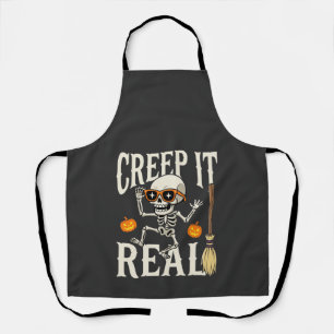 Tablier Drôle de squelette dansant Halloween Creep It Real