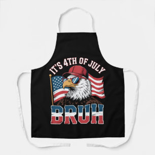 Tablier Drôle du 4 juillet Bruh Aigle patriotique