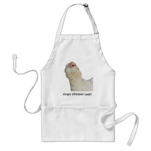 Tablier Drôle Fou dingue dame de poulet Wheaten Ameraucana