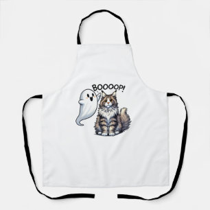 Tablier Drôle Halloween Ghost Maine Coon Cat Boop Easy Laz