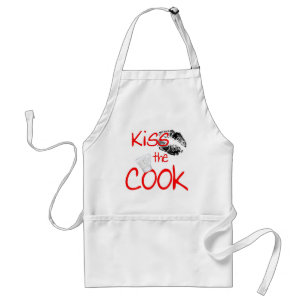 Tablier Drôle Kiss the Cook with Lips Chef Casquette