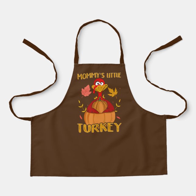 Tablier drôle La petite dinde de maman Thanksgiving (Recto)