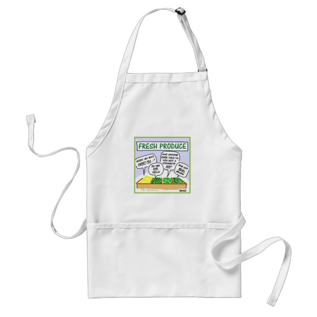 Tablier Drôle Légumes frais Cartoon Vegetarian Vegan (Devant)