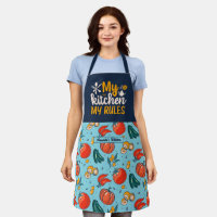 Drôle Ma cuisine Ma règle Vintage Motif végétal