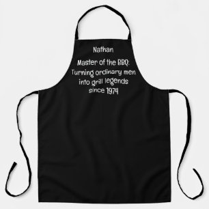 Tablier Drôle Maître du Barbecue Chef Cuisine Homme