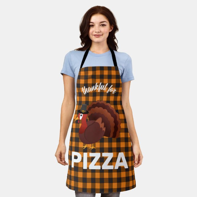 Tablier Drôle Mignonne Turquie : Merci Pour La Pizza (Porté)