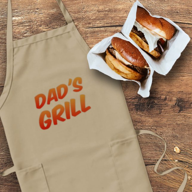 Tablier Drôle papa's Grill Jardin BBQ Party Mens Apron (Dad's Grill - he's having a bbq and he is grilling - come on down!)