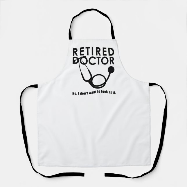 Tablier Drôle Retraite Docteur Stethoscope Retraité Médica (Recto)