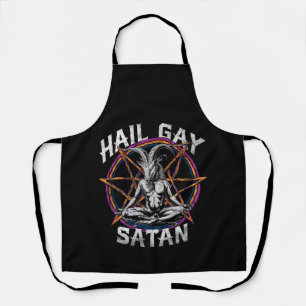 Tablier Drôle Salut Gay Satan LGBT Goth Gay Pride Baphomet