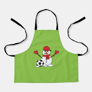 Tablier Drôle Snowman avec balle de football