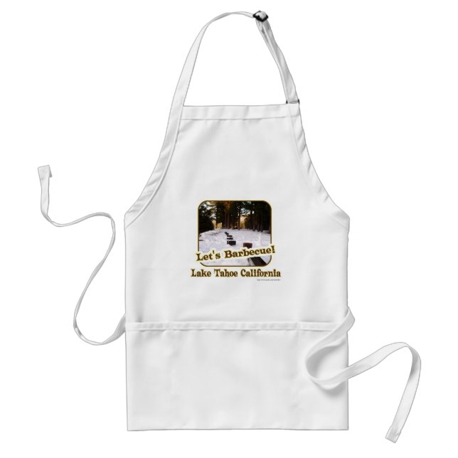 Tablier Drôle Tahoe BBQ Slogan hiver Voyage (Devant)