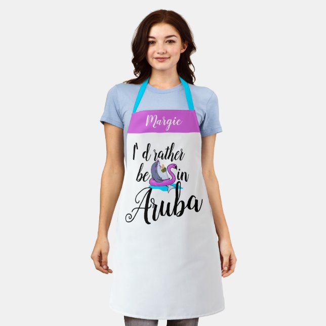 Tablier Drôle Vacay Plutôt Être Dans Apron De Vacances Aru (Porté)