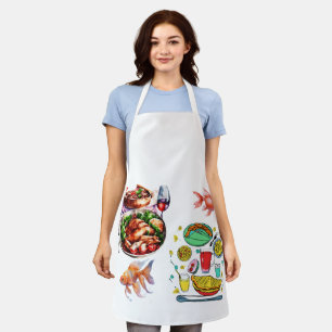 Tablier Duo délicieux - Alimentation et poisson Art Design