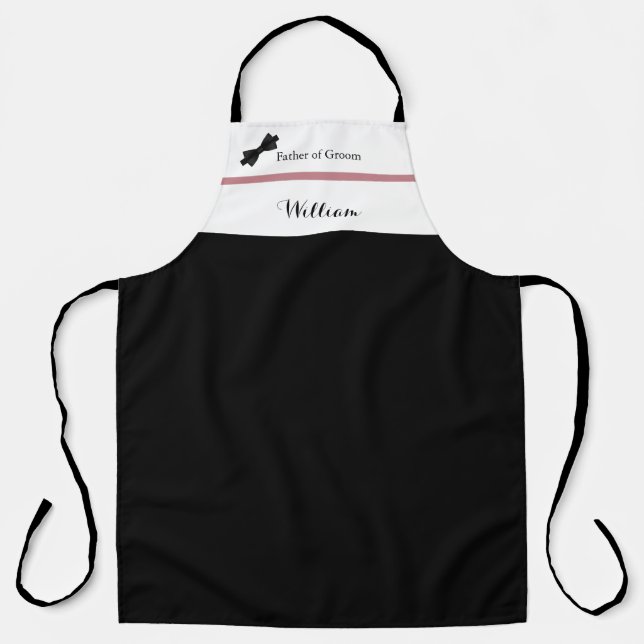 Tablier Dusty Rose Bourgogne Père de Groom Mariage Apron (Recto)