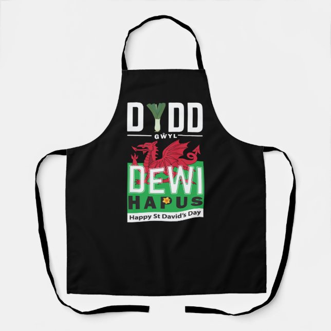 Tablier Dydd Giles Dewi Hapus Joyeux St Davids Jour 7 (Recto)