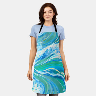 Tablier Eau Bleue Océan Vagues de mer