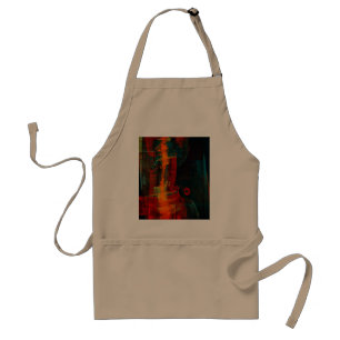 Tablier Eau Orange Rouge Bleu moderne Art Abstrait Motif
