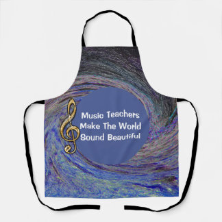 Tablier École de musique Merci Blue Spiral Swirl