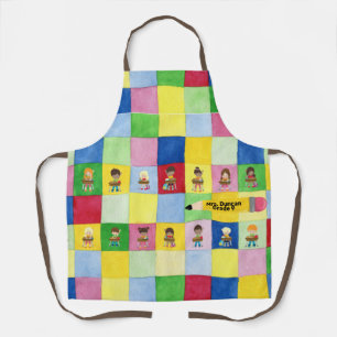 Tablier École élémentaire classe Enfants Enseignant Cadeau