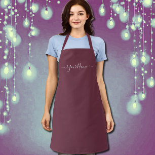 Tablier Écriture couleur Merlot