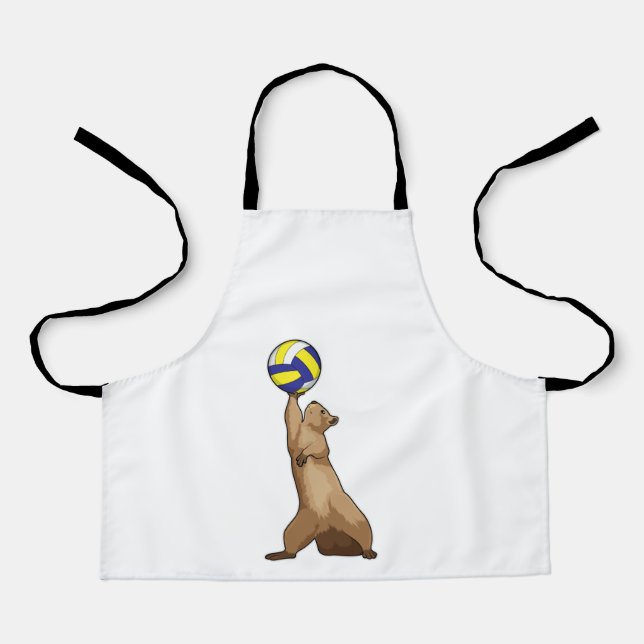 Tablier Écureuil avec volleyball (Recto)