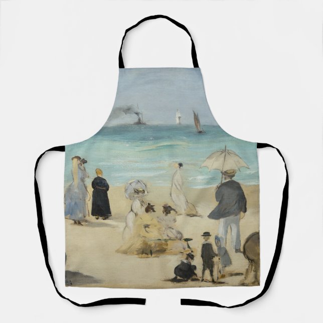 Tablier Edouard Manet - Sur la plage, Boulogne-sur-Mer (Recto)