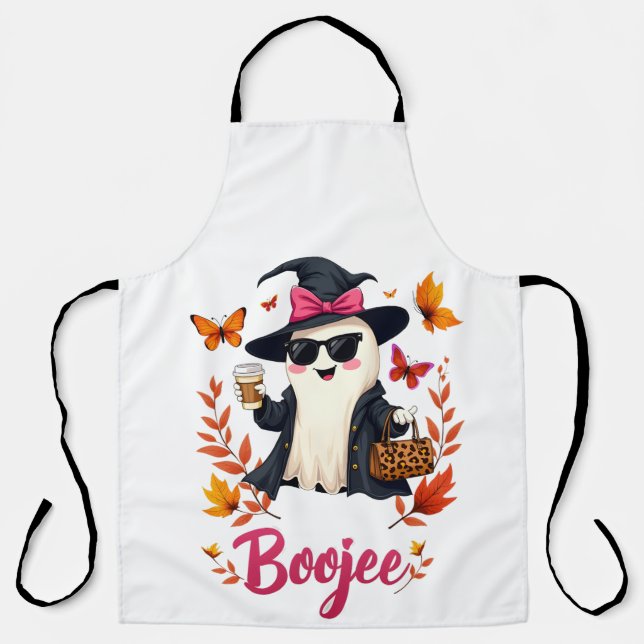 Tablier Éffrayant Halloween Boojee Sassy Classy Ghost (Recto)