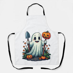 Tablier Éffrayant Halloween Jardin d'automne Citrouille fa