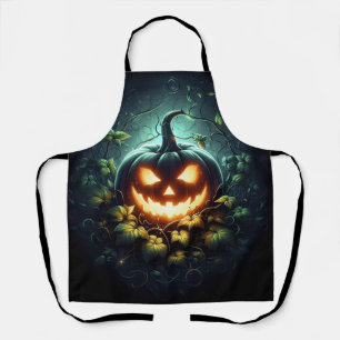 Tablier Éffrayant nature brillant Halloween citrouille