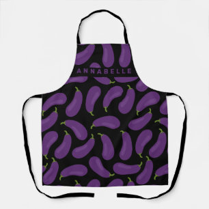 Tablier Eggplant Motif Personnaliser Apron