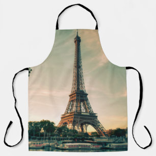 Tablier Eiffel tour lancer oreiller