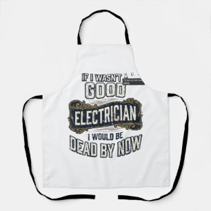 Tablier Électricien drôle citation gravure vintage concept