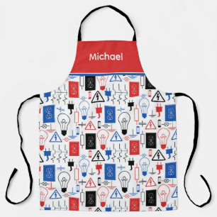 Tablier Électricien rouge personnalisé Apron