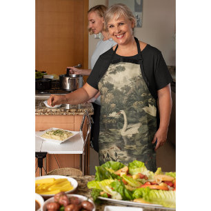 Tablier Élégance botanique - Le cygne dans la forêt