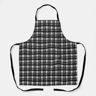 Tablier Élégance Intemporelle : Tartan Noir Et Blanc Class
