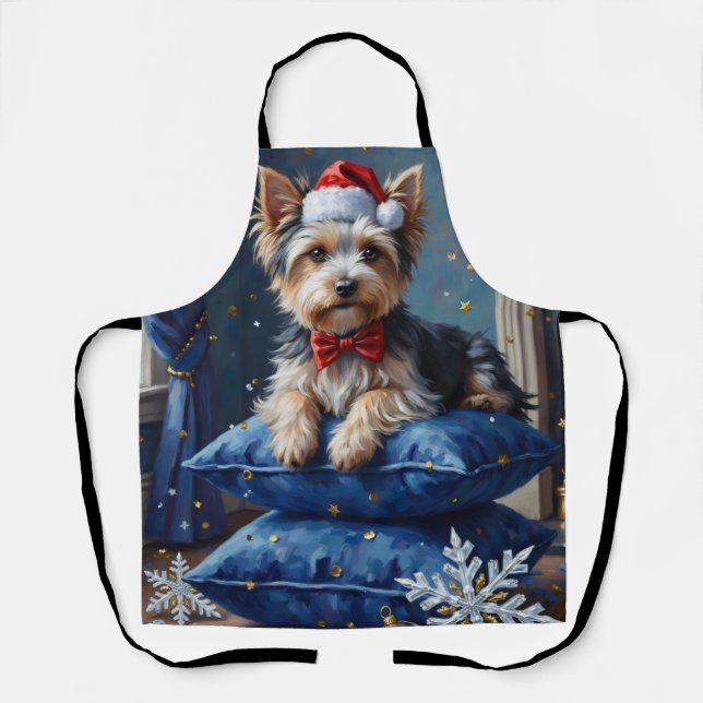 Tablier Elegant Biewer Terrier Dog Velvet Christmas (Recto)