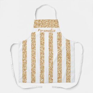 Tablier Elegant Chic Parties scintillant or Motif personna