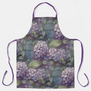 Tablier Elégant chic pourpre pourpre chic aquarelle fleuri