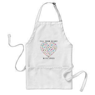Tablier Elégant Cute Colorful Heart Motif Design