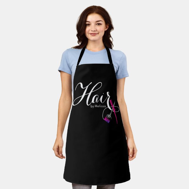 Tablier Elégant design moderne Cheveux de script par vous (Porté)
