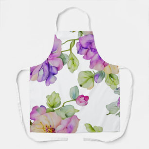 Tablier Elégant flacon d'aquarelle rose violet