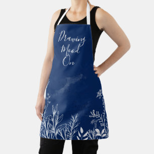 Tablier Elégant Fleurs Sauvages Doodles Apron