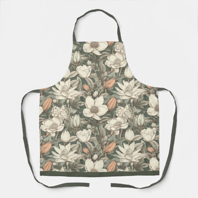 Tablier Élégant floral (Recto)