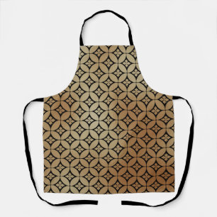 Tablier Elégant Gold Abstrait Cercles Floral Motif  