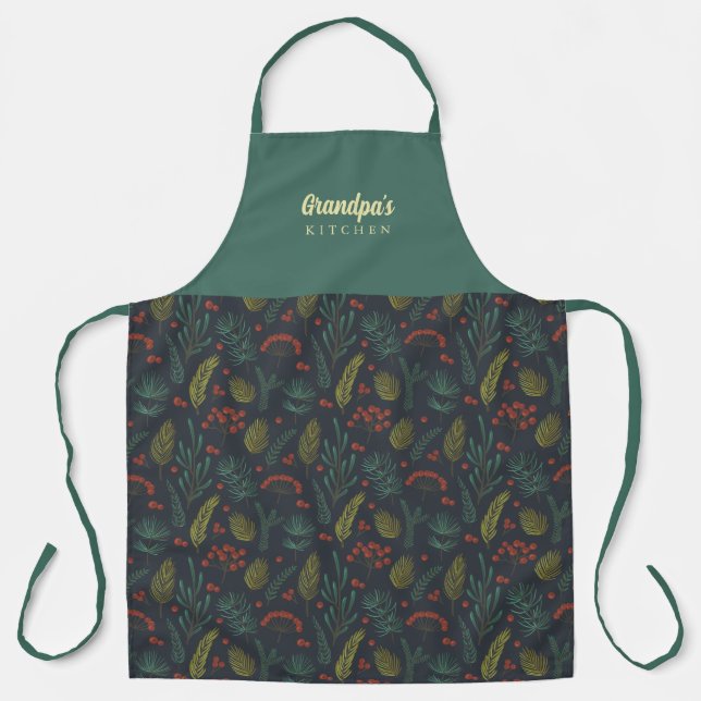 Tablier Élégant grand-père Hiver Apron botanique (Recto)