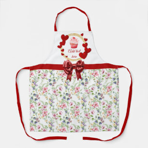 Tablier Élégant Motif d'aquarelle fleurie de printemps col