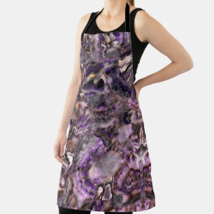 Tablier Elégant motif en marbre de pierre de quartz violet