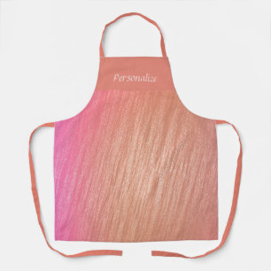 Tablier Elégant Motif rose corail tendance Personnalisé