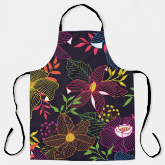 Tablier Elégant motif sans couture florale, design artisti